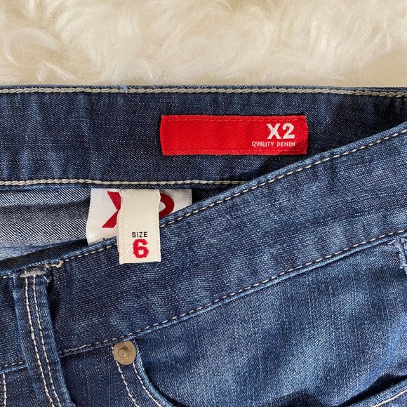 X2 Quality Denim Woman's Dark Wash Boot Cut Stretch Jeans Sz 6 - Picture 7 of 9